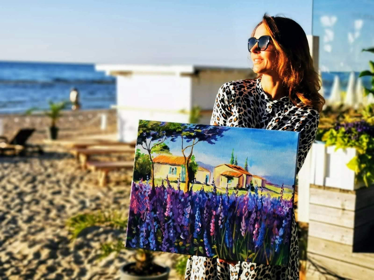 Vasaras glezniecības meistarklase Jūrmalā - X.O Beach Club. Pašu rokām radīta glezna 3 stundu laikā.