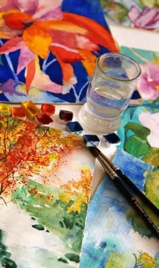 10 gadi iedvesmas! Akvareļu glezniecības kurss pieaugušajiem.