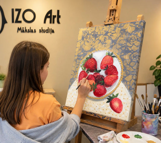 Individuāla gleznošanas nodarbība bērniem IZO Art studijā