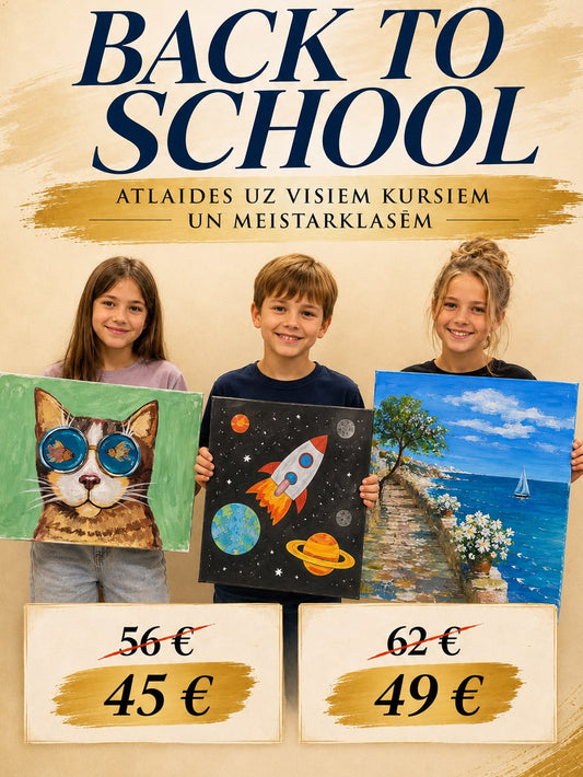 "Back to school" akcija! Radošā darbnīca bērniem (7-12 g.)